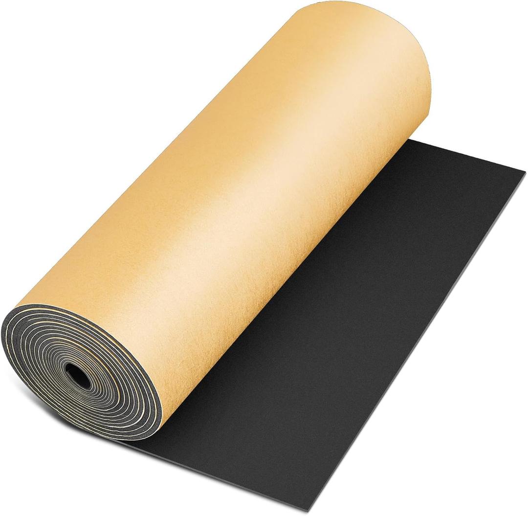 Pangda 1 Piece 78 x 24 x 1/2 Inch Extra Large Marine Foam Roll Closed Cell Rubber with Adhesive Insulation Sheets Lightweight Single Sided Tape Water Weather Resistant for Craft (Black) Pangda 1 Piece 78 x 24 x 1/2 Inch Extra Large Marine Foam Roll Closed Cell Rubber with Adhesive Insulation Sheets Lightweight Single Sided Tape Water Weather Resistant for Craft (Black)