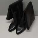 Knee High Boots for Women, Chunky Heel Faux Leather Boots Women's Comfortable Square Toe Shoes Long Tall Boots Dress/Casual Boot with Side Zipper (9.5, Black_pu)