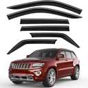 Tape-on Window Rain Guards for Jeep Grand Cherokee 2011-2021,6PCS | Extra Durable, Window Deflectors, Window Visors, Vent Shades, Vent Visors, Accessories
