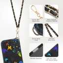 TiMOVO for iPhone 16 Pro Case with Strap, Soft TPU Translucent Shockproof Smartphone Cover with Removable Crossbody Lanyard, Coal Black