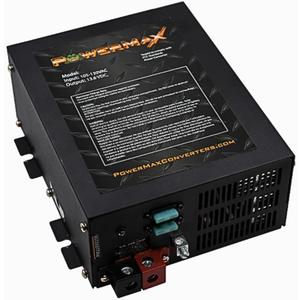 PowerMax PM3-45Power Supply, AC to DC Converter 110/120 VAC to DC 0-12 Volt 45Amp, Battery Charger with 3 Stage Smart Charging Mode, Built-in Cooling Fan and LED Indicator Light, Lithium Compatible