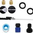 2 x Jet Nozzle 2-in-1 High Pressure Power Washer Jet High Pressure Power Washer Wand for Garden Hose, with 2 Nozzles and Quick Connectors Black