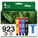 923 Ink Cartridges Combo Pack Replacement for HP 923 Ink Cartridges for HP Printers Work for HP OfficeJet Pro 8130e 8135e 8139e 8138e 8122e 8120 8124e 8122 8120e Printer Ink (4 Pack)
