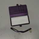 Defencase Compatible with iPhone 17 Case Wallet with RFID Blocking Card Holder for Women and Men, Fashion PU Leather Magnetic Snap Flip Zipper Strap Wallet Phone Case for iPhone 17 6.3", Purple