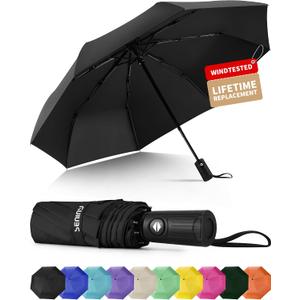 Seniny Windproof Travel Umbrella, Automatic Umbrellas for Rain, Portable & Compact Umbrellas for Backpack, Strong UV for Protection, Folding Small Sun Umbrella for Car, Walking