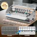 Mxmoonant Electric Creasing Machine Plus with 2X Creasing, 2X Perforating, 2X Cutting Blades, 25r/min Paper Creaser Perforator Cutter Folder for Greeting Cards Invitations Tickets 470mm 110V