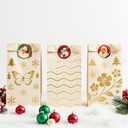 Santa Stickers for Envelope Seals Cards Making Crafts, Santa Face Holiday Large Christmas Stickers for Gift Bags Label Card Baked Goods Presents Bag (santa155)