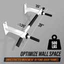 Yes4All Pull Up Bar Wall Mounted - Multifunctional Wall Mounted Pull Up Bar for Home Gym Workout Strength Training Equipment