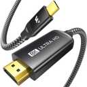 WARRKY USB C to HDMI 2.1 Cable 8K@60Hz, 4K@240Hz/120Hz,[Gold-Plated Plug, Aluminum Case]48Gbps,HDCP2.3,Compatible with Thunderbolt 3/4/5, USB4, iPhone 16/15, MacBook Pro/Air, Galaxy S24, Dell, XPS,6FT