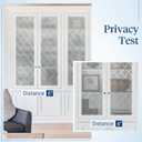Haton Window Privacy Film Decorative Frosted Glass Window Film, Sun Blocking Stained Glass Clings, Static Cling Removable Stickers for Home Door Coverings, Lattice Pattern 17.5" x 78.7"