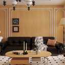48"x118" Extra Wide Light Yellow Brown Walnut Wood Contact Paper Peel and Stick Wood Grain Wallpaper Air Guide Slot Design Matte Thickened Self adhesive Waterproof Wood Vinyl Wrap for Cabinets Walls