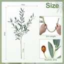 35inch Artificial Olive Branches for Vases,3pcs Bendable Faux Olive Branches with Fruits,Greenery Stems for Living Room Home Decor,Coffee Table Decor(Vase Not Included)