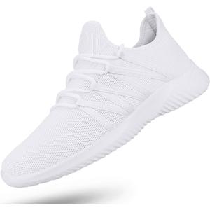 Feethit Mens Slip On Running Shoes Breathable Lightweight Comfortable Fashion Non Slip Sneakers for Men (10.5, Cs05 White)