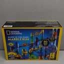 NATIONAL GEOGRAPHIC Glowing Marble Run Construction Set with 15 Glow in The Dark Glass Marbles & Storage Bag, STEM Gifts for Boys and Girls, Building Project Toy
