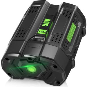 56 Volt 5000mAh High Capacity Replacement for EGO 56V Battery Compatible with EGO Lithium Battery Power Tools Compatible with BA2800 BA4200 BA4200T BA1400 BA1400T BA2240 Cordless Power Tool(Black)