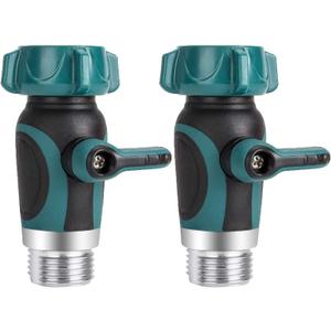 Garden Hose Shut Off Valve, Family Safe Adapter,1-Way Restricted-Flow Water Shut-Off Set of 2