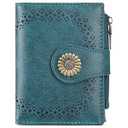SENDEFN Small Wallets for Women Bifold RFID Blocking Leather Card Holder Compact Wallet with Zipper Coin Pocket