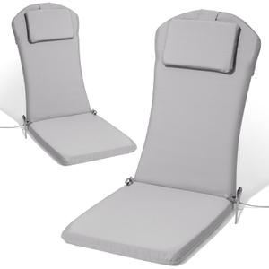 50x20 In Adirondack Chair Cushion Set of 2, Patio Chair Cushion w/Headrest