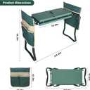 RAIN SPIRIT Garden Kneeler and Seat with Thicken & Widen Soft Kneeling Pad,Heavy Duty Gardening Bench Kneeler and seat Foldable Gardening Stool with 2 Tool PouchesGifts for Women, Seniors, Mom & Dad