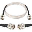 XRDS -RF SDI Cable 10ft, Thin 3G/6G HD-SDI Cable, 75 Ohm RG179 Coaxial Cable with Heavy Duty BNC to BNC Male Connector for Surveillance Camera System Cables CCTV/DVR/TV (Silver)
