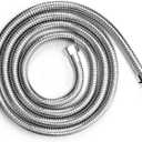 Shower Hose Extra Long 118 Inches Brushed Chrome Handheld Shower Head Hose with Brass Insert and Nut - Lightweight and Flexible