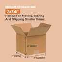 BOX USA Shipping Boxes Medium 7"L x 7"W x 6"H 25-Pack - Corrugated Cardboard Box for Moving, Mailing, Packing, Packaging and Storage