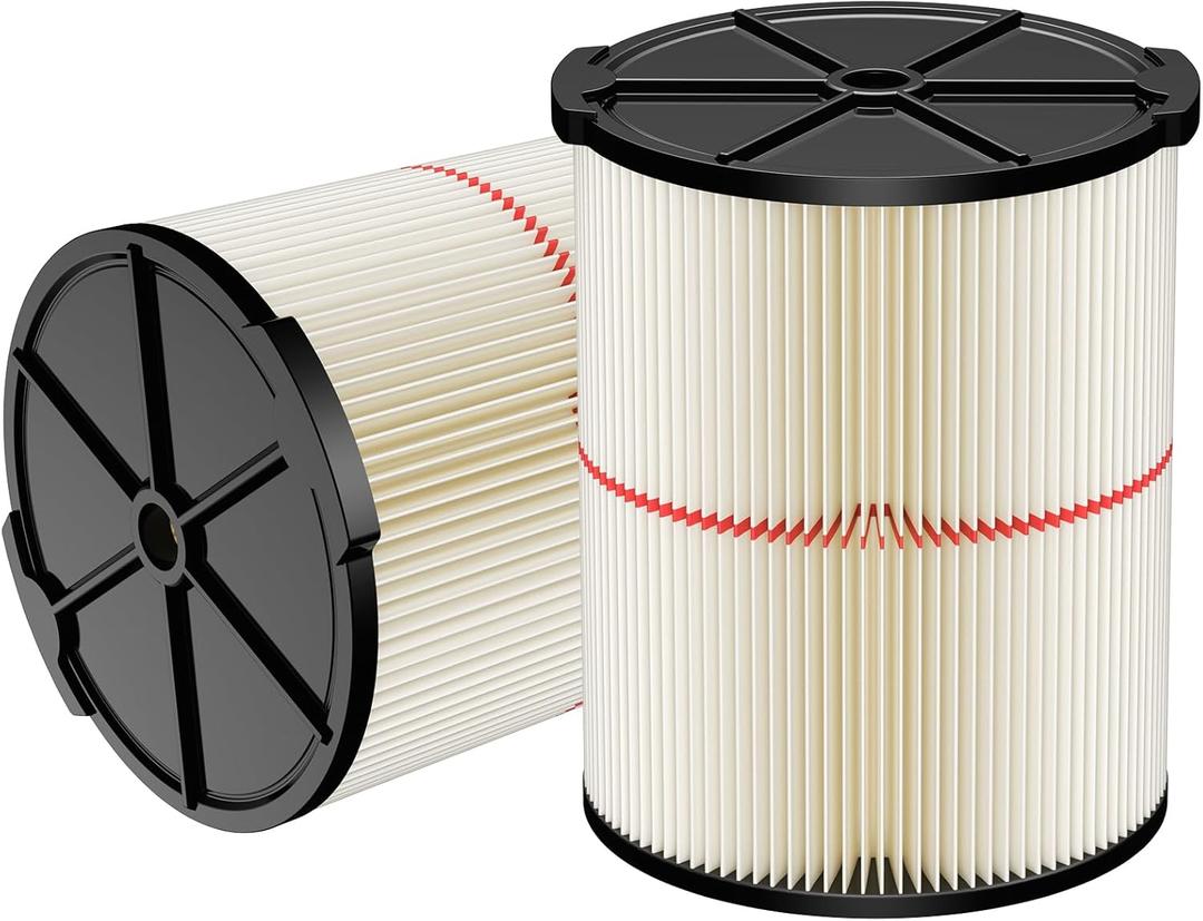 2Pack Replacement Filter For Craftsman CMXZVBE38754 Red Stripe General Purpose Wet Dry Vac Replacement Filter Fit for 5 to 20 Gallon Shop Vacuums Part #009-38754