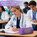 Stethoscope Case for 3M Littmann Classic III, Cardiology IV, MDF, EKO - Nurse Gifts for Women, Nursing Student Gifts, Cute Hard Shell Nurse Bag, Nurse Accessories for Work (Purple)