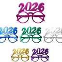 Pack of 12 Novelty Shaped New Year's Eve Props Party Favor Plastic Frame Glasses