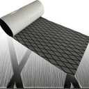 Boat Flooring Mat EVA Foam Boat Decking Marine Carpet Faux Teak Sea Decking Sheet Non-Slip Self-Adhesive Flooring Material for Boats Pontoon Yacht Surfboard Swim Platform RV Floor 74.8"27.5" (DarkGray)