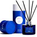 Reed Diffuser, 6.7 Oz Escape Scented Diffuser with Sticks, Long Lasting Fragrance Air Freshener, Bathroom Shelf Decor