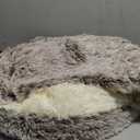 FORMYCATIE Cat Beds for Indoor Cats,Cat Cave for Puppy and Kitty,Calming Small Dog Bed for Small Dogs with Cover Cave,Cozy Warming Fluffy Washable Anti-Slip Pet Sleeping Bag (20 * 20Inch, Khaki)