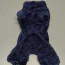 Idepet Velvet Dog Pajamas, Turtleneck Dog Sweater Fuzzy Plush Onesie Soft Cat Apparel Pet Clothes Winter Outfit Doggy Pjs Puppy Jumpsuit for Small Dogs Cats (Navy,S)