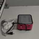 Amazon Basics Ceramic Space Heater, Mini Heater for Office Desk, Portable Tent Heater (Indoor Use), 500 W, With Tip-Over Protection, Lightweight (1.4 LBS), Pink, 5.9 x 3.2 x 6 inches