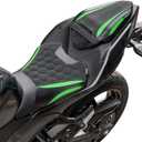 Motorcycle Rider & Passenger Comfort Seat Fit for EX500 Ninja 500 ER500 Z500 2024 2025 2026, Front Rear Solo Saddle Back Cushion Pillion Pad, Green