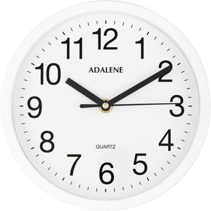 Adalene 8 Inch White Wall Clocks Battery Operated for Living Room Dcor, Vintage Modern Decorative Wall Clock Silent Non Ticking for Kitchen Bedroom Bathroom Office School Classroom
