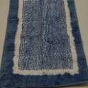 OLANLY Bathroom Rugs 24x16, Extra Soft and Absorbent Microfiber Bath Mat, Non-Slip, Machine Washable, Quick Dry Shaggy Bath Carpet, Suitable for Bathroom Floor, Tub, Shower (Small, Blue)