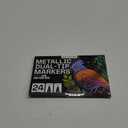 ARTISTRO 24 Metallic Dual-Tip Acrylic Paint Markers for Rock, Canvas, Glass, Wood, & More Fine + Dot Tips