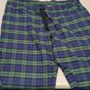 Amazon Essentials Women's Flannel Long-Sleeve Button Front Shirt and Pant Pajama Set (X-Large, Cobalt Blue Green Blackwatch Plaid)