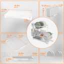 Dish Drying Rack - Auto Draining Dish Rack for Kitchen Counter, Large Capacity Dish Drainers Organizer with Drainboard, 2-Tier Drying Rack with Utensil Holder White