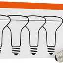 SYLVANIA ECO LED BR30 Light Bulb, 65W = 10W, Dimmable, Frosted Finish, 650 Lumens, 2700K, Soft White - 4 Pack (40870)
