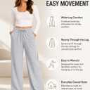 Women's Drawstring Waist Straight Wide Leg Sweatpants Casual Jogger Soft Pants with Pockets (Gray, XS)