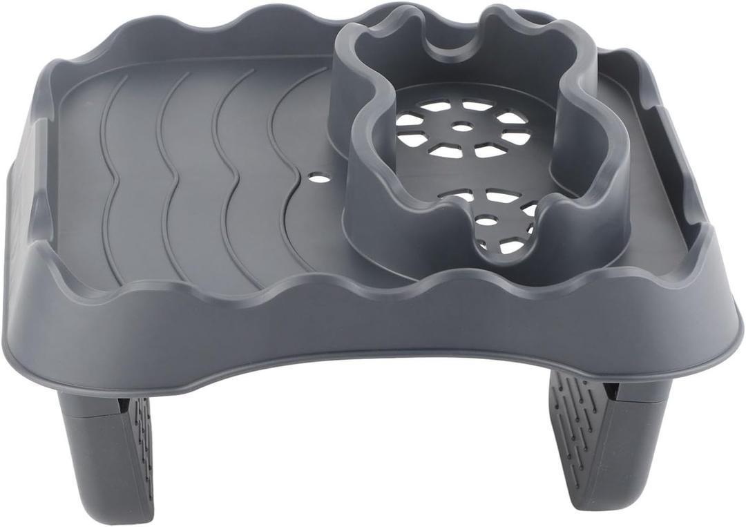 Hot Tub Cup Holder Tray, Hot Tub Side Table Drink and Snacks Tray with Drain Holes and Anti Slip Rubber Pool Accessories for Indoor Outdoor Swimming Pool Spa Bathtub Patio (Gray) Hot Tub Cup Holder Tray, Hot Tub Side Table Drink and Snacks Tray with Drain Holes and Anti Slip Rubber Pool Accessories for Indoor Outdoor Swimming Pool Spa Bathtub Patio (Gray)