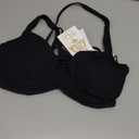 BECCA Womens Modern Edge Underwire Bikini Top, Adjustable, Tie Back, Swimwear Separates for Women (Large, Black)