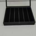 Pens Bracelets Black Glass Top 10 Slot Display Storage Case with Lid Support