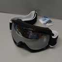 findway Ski Goggles OTG - Over Glasses Snow/Snowboard Goggles for Men, Women & Youth - 100% UV Protection (A4-black Frame Silver Lens(10%))