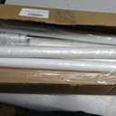 Tension Curtain Rod 41-185 In (4-15ft), Extra Long Tension Rod No Drilling For Patio Windows, White Shower Curtain Rod For Room Divider,One-Click Telescopic Rod, Outdoor Curtain Rods Never Rust