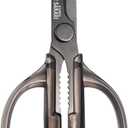 MITSUMOTO SAKARI Japanese Kitchen Scissors, Heavy Duty Detachable Stainless Steel Kitchen Shears with Titanium-Plated Blades, Clear Acrylic Handles for Meat, Fish, Nuts & Vegetables