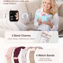 Iaret Smart Watch for Women, 4 Bands 1.85" DIY Dial Smartwatch with Bluetooth Call, Fitness Tracker with 100 Sports Modes Heart Rate Sleep Monitor Pedometer Compatible with iPhone & Android