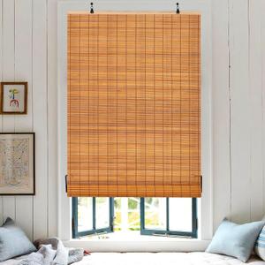 ALIMOO Cordless Bamboo Blinds Roll Up Shades Light Filtering Cordless Roller Window Blinds for Interior Home Patio Porch 32" W x 72" L